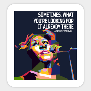 Abstract Aretha Soul in WPAP Sticker